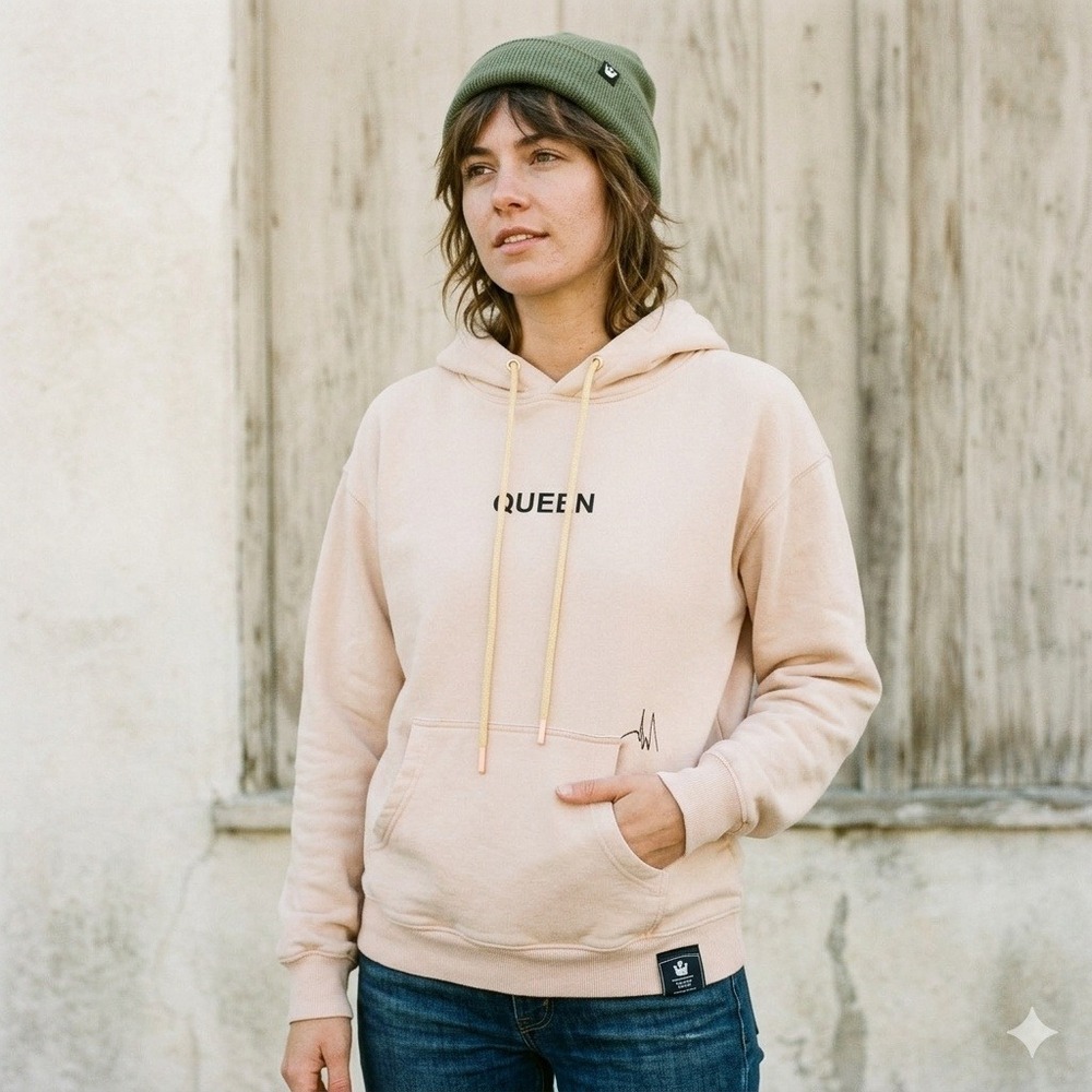 Goorin Bros The Farm Hoodie Mens Medium Pink Queen Bee Embroidered Streetwear